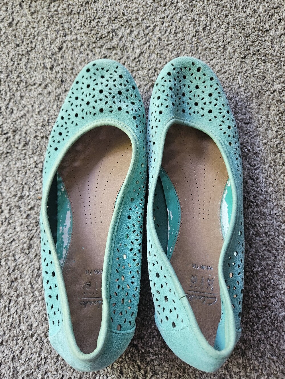 Clarks Blue Flats